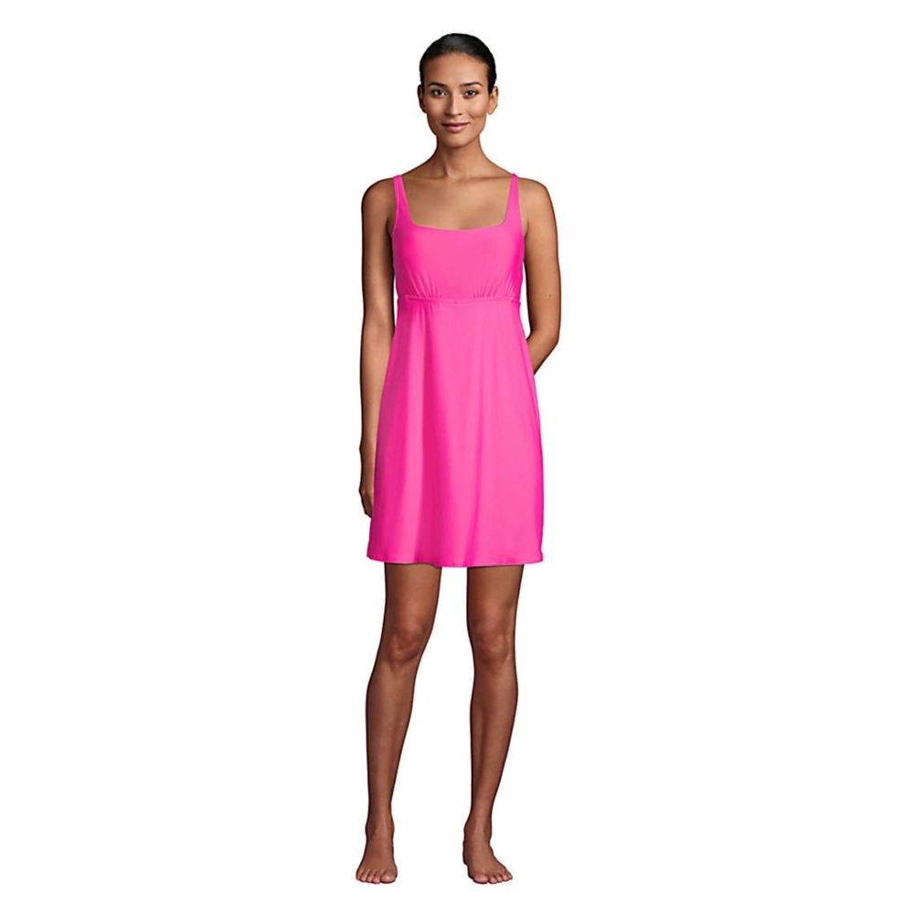 Lands end swim dresskini underwire pink